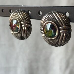 Watermelon Rivoli Clip On Earrings